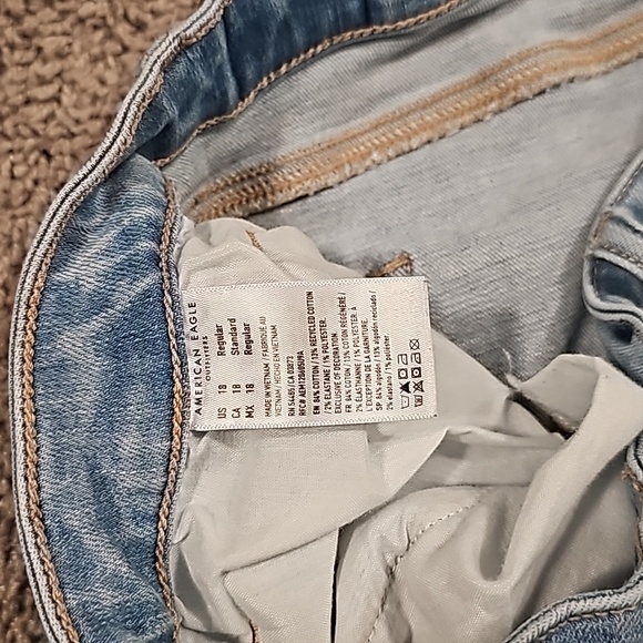 Women's AMERICAN EAGLE "Kick Boot Crop" Next Level Stretch Jeans Sz 18 Regular - Picture 6 of 8